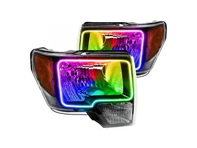 Oracle OE Style Headlights with ColorSHIFT Halo; Black Housing; Clear Lens (09-14 F-150 w/ Factory Halogen Headlights)