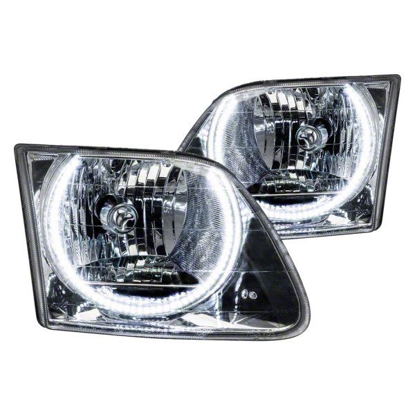 Oracle OE Style Headlights with LED Halo; Chrome Housing; Clear Lens (97-03 F-150)
