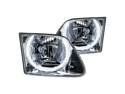Oracle OE Style Headlights with LED Halo; Chrome Housing; Clear Lens (97-03 F-150)