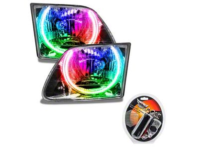 Oracle OE Style Headlights with ColorShift Halo; Chrome Housing; Clear Lens (97-03 F-150)