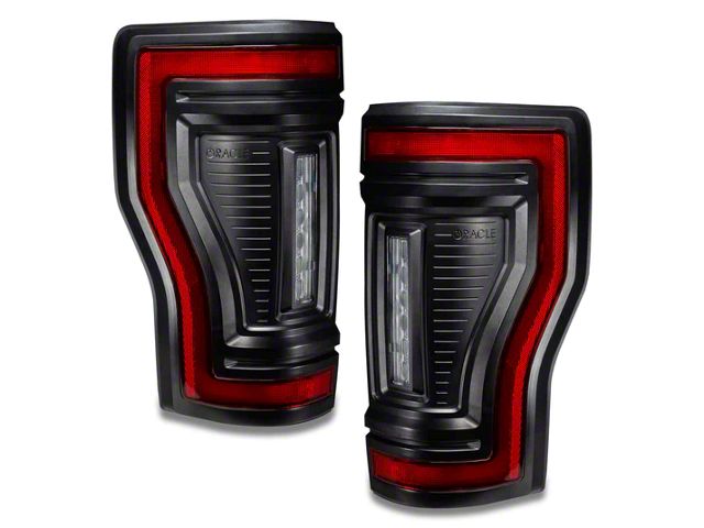 Oracle Flush Style LED Tail Lights; Black Housing; Clear Lens (17-22 F-250 Super Duty)