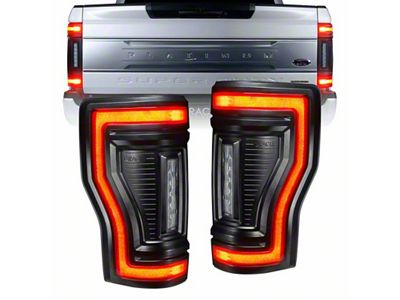 Oracle Flush Style LED Tail Lights; Black Housing; Smoked Lens (17-22 F-250 Super Duty)