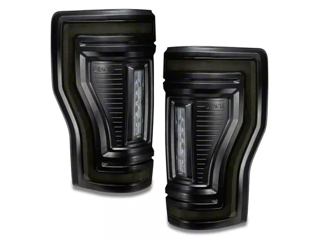 Oracle Flush Style LED Tail Lights; Black Housing; Smoked Lens (17-22 F-250 Super Duty)