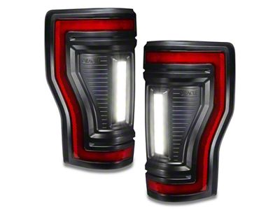 Oracle Flush Style LED Tail Lights; Black Housing; Clear Lens (17-22 F-350 Super Duty)