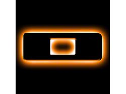 Oracle Illuminated Amber LED Letter Badge; Matte Black; D (Universal; Some Adaptation May Be Required)