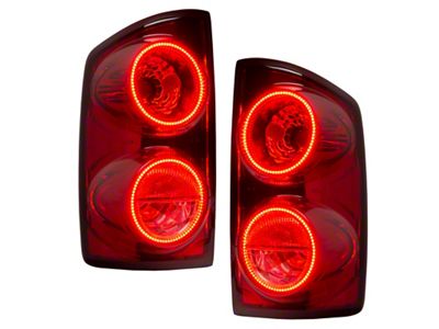Oracle OE Style Tail Lights; Black Housing; Red Lens (07-08 RAM 1500)