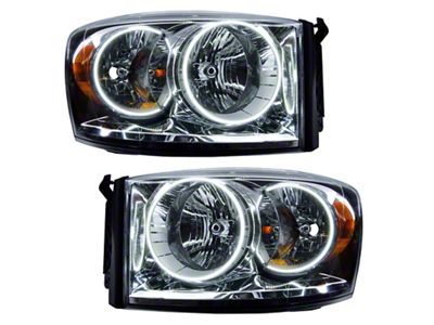 Oracle OE Style Headlights with White SMD LED Halo; Chrome Housing; Clear Lens (07-09 RAM 2500)