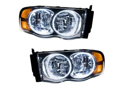 Oracle OE Style Headlights with White SMD LED Halo; Chrome Housing; Clear Lens (03-05 RAM 2500)