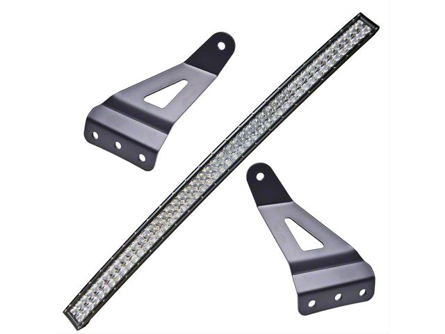 Oracle Brackets; Curved 50 in. White LED Light Bar with Brackets (07-13 Sierra 1500)