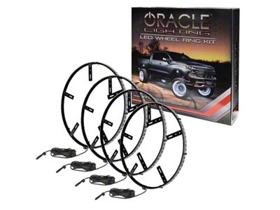 Oracle LED Illuminated Wheel Rings; Aqua (Universal; Some Adaptation May Be Required)