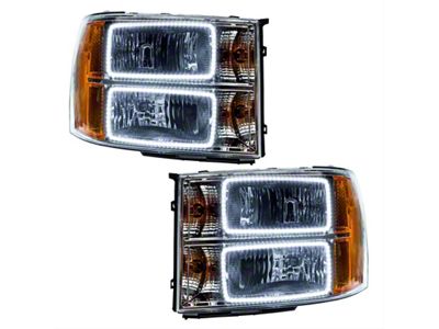 Oracle Headlight Assembly; SMD Pre-Assembled Headlights, Square Ring Design (07-13 Sierra 2500 HD)