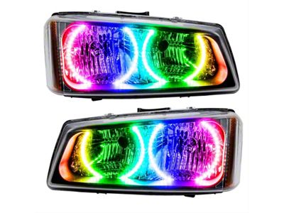 Oracle Headlight Assembly; SMD Pre-Assembled Headlights, ColorSHIFT (03-06 Silverado 1500)