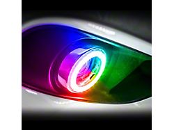 Oracle Waterproof Surface Mount LED Halo Fog Light Conversion Kit; ColorSHIFT (14-15 Silverado 1500)