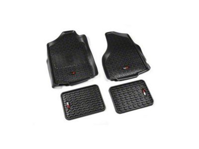 Outland All-Terrain Front and Rear Floor Liners; Black (03-09 RAM 3500 Quad Cab)