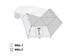Overland Vehicle Systems Nomadic 270 LT Awning Wall 1; Driver Side (Universal; Some Adaptation May Be Required)