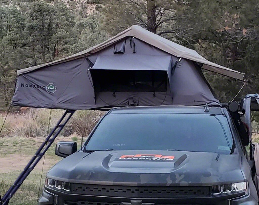 Overland Vehicle Systems RAM 2500 Nomadic 4 Extended Roof Top Tent; Dark Gray 18149936