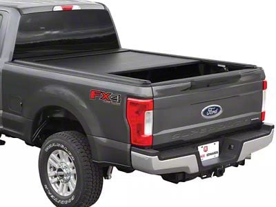 Pace Edwards UltraGroove Metal Retractable Bed Cover; Matte Black (17-24 F-350 Super Duty)