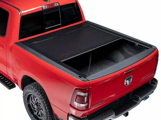 Pace Edwards Full Metal JackRabbit Retractable Bed Cover with Explorer Rails; Gloss Black (10-24 RAM 2500 w/o RAM Box)