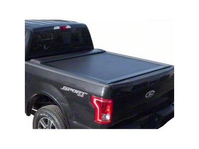 Pace Edwards SwitchBlade Retractable Bed Cover; Gloss Black with ArmorTek Vinyl Deck (20-24 Sierra 3500 HD w/ 8-Foot Long Box)