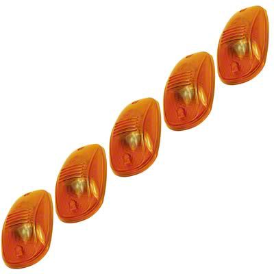 thumbnail image 2 of Add Some Bling To Your Rig: 5pc Clear Lens Amber LED Roof Light Kit For 2014-2023 RAM ProMaster 2 of 5