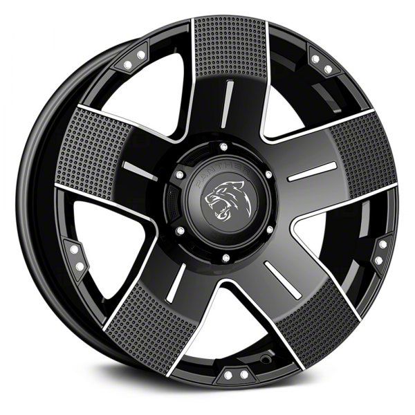 Panther Off Road Sierra 1500 901 Flat Black Machined 6-Lug Wheel; 20x9 ...