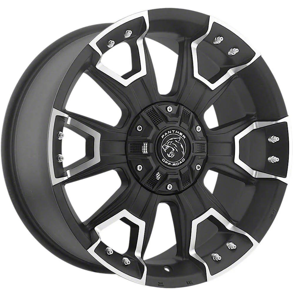 Panther Off Road RAM 1500 904 Flat Black Machined 5-Lug Wheel; 17x9 ...