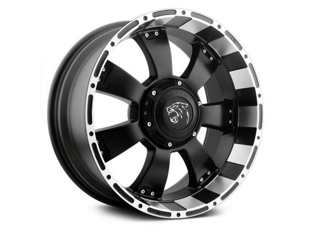 Panther Off Road 815 Flat Black Machined 6-Lug Wheel; 18x9; -12mm Offset (21-24 Tahoe)