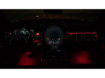 Paragoptics Factory Ambient Lighting Upgrade; True Red (19-20 RAM 2500 Laramie Crew Cab w/ Factory Dash Lighting; 19-24 RAM 2500 Limited, Longhorn Crew Cab w/ Factory Dash Lighting)