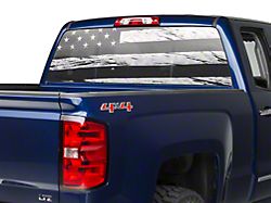 SEC10 Perforated Distressed Flag Rear Window Decal (07-26 Silverado 1500)