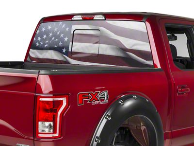 SEC10 Perforated Real Flag Rear Window Decal (97-24 F-150)