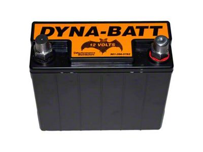 Performance Distributors Dyna-Batt-12 Volt Dry Cell Battery with Top Post Terminals- 8-1 Gauge