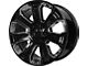 Performance Replicas PR113 Gloss Black with Chrome Accents 6-Lug Wheel; 20x9; 24mm Offset (07-13 Sierra 1500)