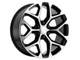 Performance Replicas PR176 Gloss Black Machined 6-Lug Wheel; 20x9; 24mm Offset (07-13 Sierra 1500)