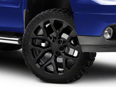 PR177 Gloss Black 6-Lug Wheel; 22x9; 24mm Offset (07-13 Sierra 1500)