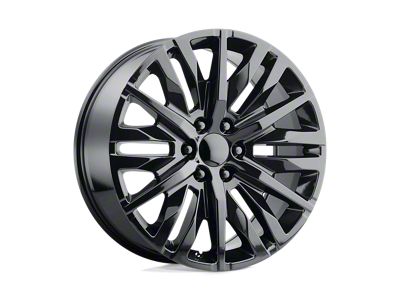 PR198 Gloss Black 6-Lug Wheel; 20x9; 24mm Offset (07-13 Sierra 1500)