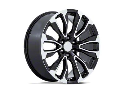 Performance Replicas PR211 Gloss Black Machined Face 6-Lug Wheel; 24x10; 31mm Offset (07-13 Sierra 1500)