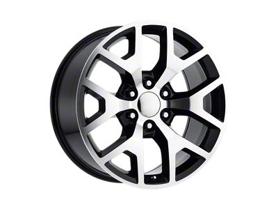 PR169 Gloss Black with Machined Spokes 6-Lug Wheel; 24x10; 31mm Offset (07-14 Tahoe)