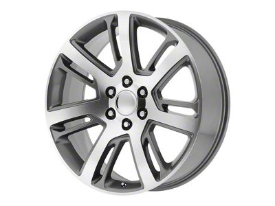 PR171 Gunmetal Machined 6-Lug Wheel; 22x9; 24mm Offset (07-14 Tahoe)