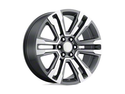 PR182 Gunmetal Machined 6-Lug Wheel; 24x10; 31mm Offset (07-14 Tahoe)