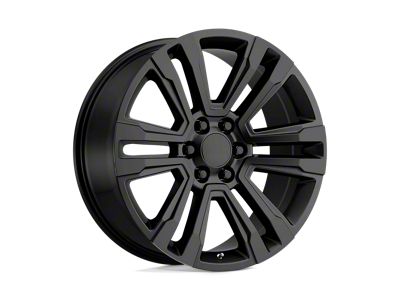 PR182 Satin Black 6-Lug Wheel; 24x10; 31mm Offset (07-14 Tahoe)