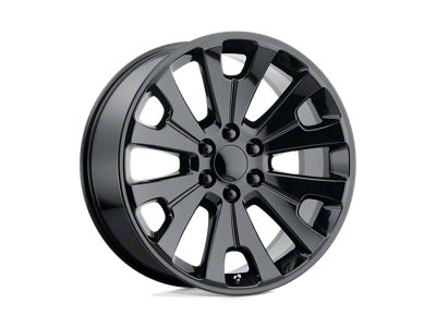 PR190 Gloss Black 6-Lug Wheel; 24x10; 30mm Offset (07-14 Tahoe)
