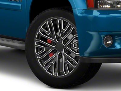 PR197 Gloss Black Milled 6-Lug Wheel; 24x10; 31mm Offset (07-14 Tahoe)