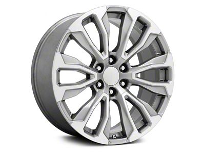 PR211 Silver Machined Face 6-Lug Wheel; 22x9; 28mm Offset (07-14 Tahoe)