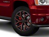PR177 Gloss Black Red Milled 6-Lug Wheel; 20x9; 24mm Offset (07-14 Yukon)