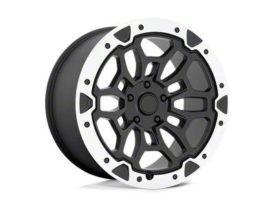 PR215 Matte Black Machined 5-Lug Wheel; 22x10; 19mm Offset (09-18 RAM 1500)