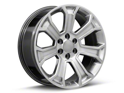 Performance Replicas PR166 Hyper Silver 6-Lug Wheel; 22x9; 24mm Offset (14-18 Sierra 1500)