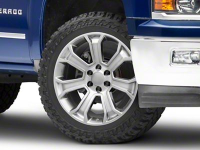 PR166 Hyper Silver 6-Lug Wheel; 22x9; 24mm Offset (14-18 Sierra 1500)