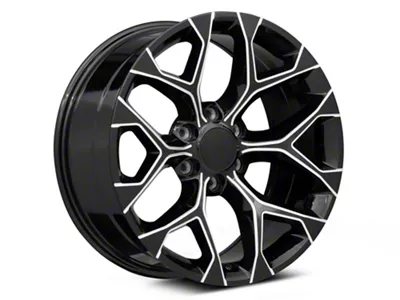 PR176 Gloss Black Milled 6-Lug Wheel; 22x9; 24mm Offset (14-18 Sierra 1500)