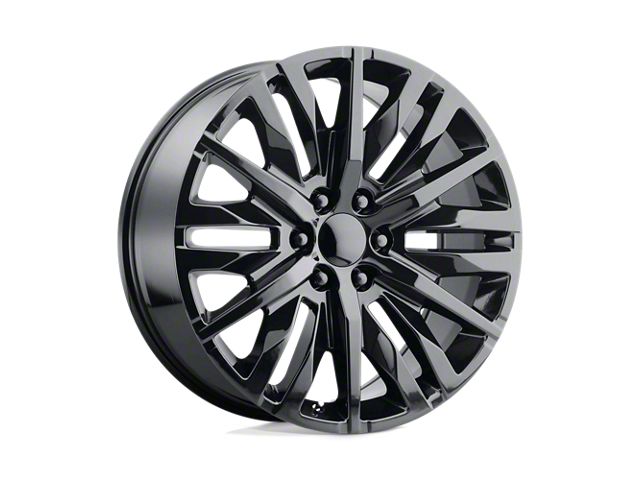 Performance Replicas PR198 Gloss Black 6-Lug Wheel; 20x9; 24mm Offset (14-18 Sierra 1500)