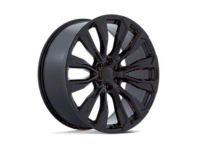 Performance Replicas PR211 Gloss Black 6-Lug Wheel; 24x10; 31mm Offset (14-18 Sierra 1500)
